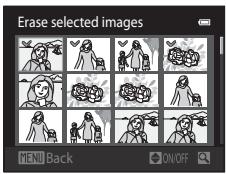 NIKON COOLPIX S3100 - Operating the Erase Selected Images Screen - 1