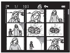 NIKON COOLPIX S3100 - Viewing Multiple Pictures: Thumbnail Playback - 1