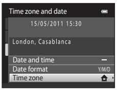 NIKON COOLPIX S3100 - Selecting Travel Destination Time Zone - 1