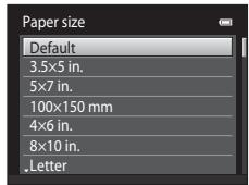 NIKON COOLPIX S3100 - Choose the desired paper size and press the OK button. - 1