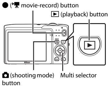 NIKON COOLPIX S3100 - Press the  (playback) button. - 1