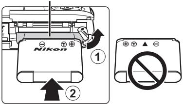 NIKON COOLPIX S3100 - Inserting the Battery - 2