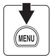 NIKON COOLPIX S3100 - Press the MENU button to display the menu screen. - 1