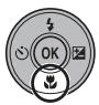 NIKON COOLPIX S3100 - Press the multi selector (macro mode). - 1