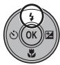 NIKON COOLPIX S3100 - Press the multi selector  (flash mode). - 1