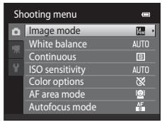 NIKON COOLPIX S3100 - Displaying the Shooting Menu - 5