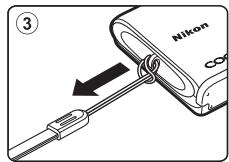 NIKON COOLPIX S3100 - Attaching the Camera Strap - 3
