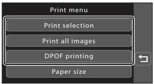 NIKON COOLPIX S80 - Tap Print selection, Print all images or DPOF printing. - 1