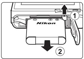 NIKON COOLPIX S80 - Removing the Battery - 1