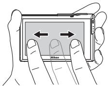 NIKON COOLPIX S80 - Drag your finger across the touch panel and remove it from the touch panel. - 1
