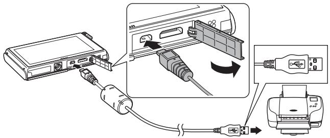 NIKON COOLPIX S80 - Connecting the Camera to a Printer - 2