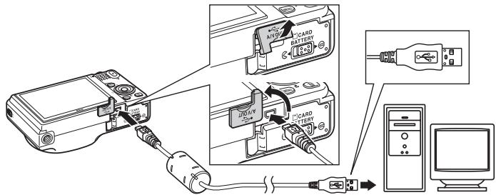 Diagram showing connections between a device, battery pack, and computer interface with labeled components