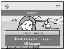 Delete Current image Erase selected images All images