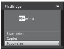 PictBridge 004 prints Start print Copies Paper size
