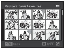 Remove from favorites MENU Back