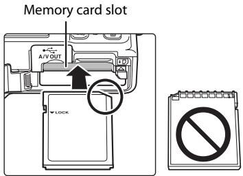 Memory card slot A/V OUT LOCK