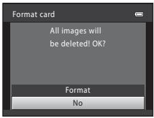 Format card All images will be deleted! OK? Format No