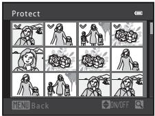 Protect MENU Back ON/OFF