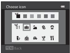 Choose icon 1 Menu Back