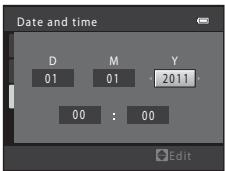 Date and time D Mali Y 01 01 2011 00 : 00 Edit