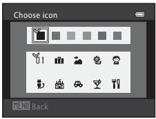 Choose icon 1 MENU Back