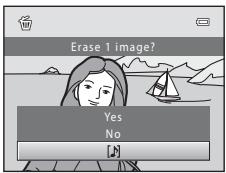 Erase 1 image? Yes No