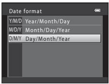 Date format Y/M/D Year/Month/Day M/D/Y Month/Day/Year D/M/Y Day/Month/Year