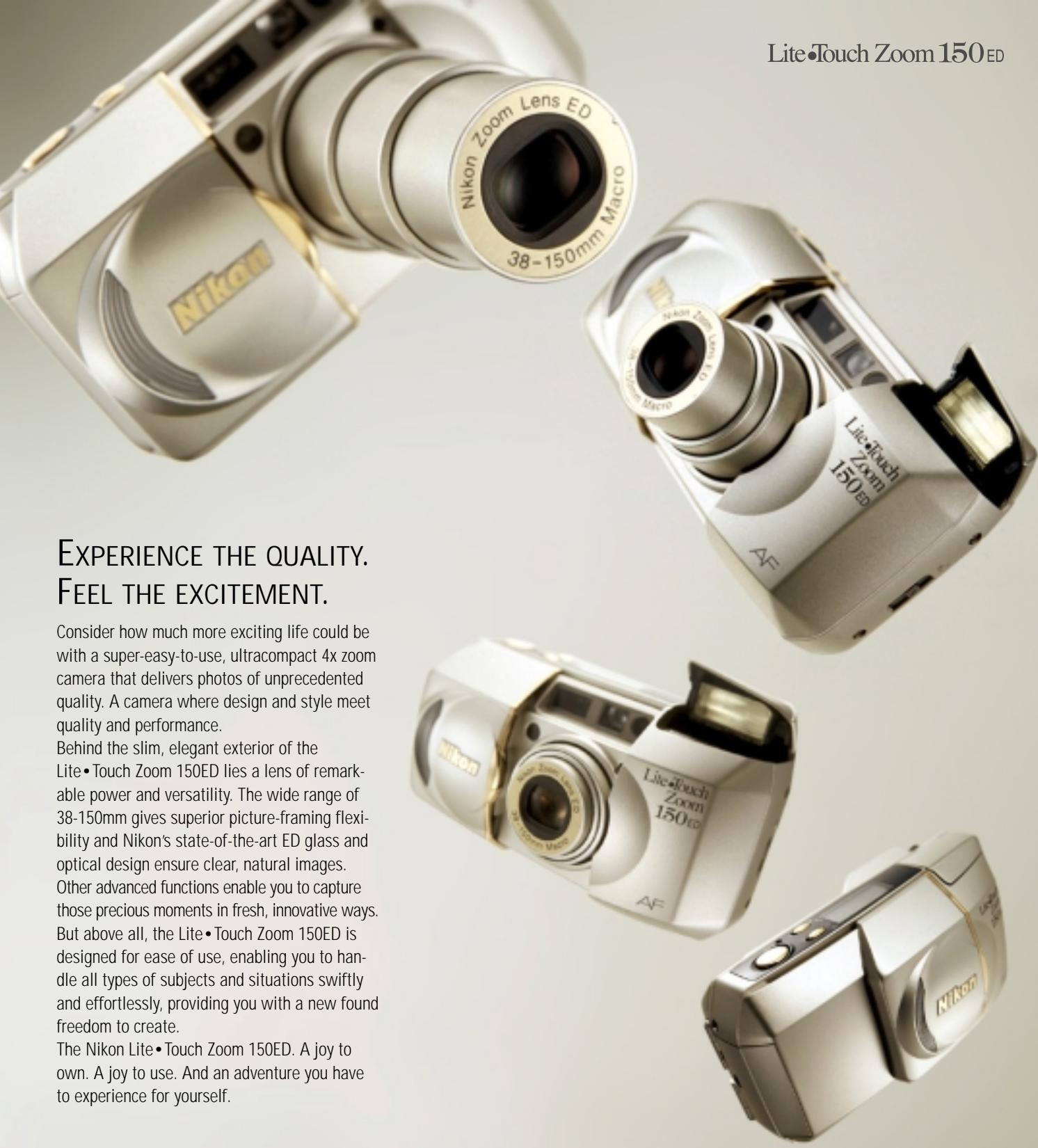 NIKON LITE TOUCH ZOOM 150 ED QD - Lite•Touch Zoom 150ED / QD Specifications - 3
