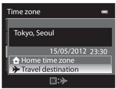 NIKON COOLPIX P510 - Setting the Travel Destination Time Zone - 2