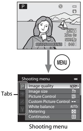 NIKON COOLPIX P510 - Using Menus (the MENU Button) - 1