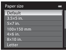 NIKON COOLPIX P510 - Choose the desired paper size and press the OK button. - 1