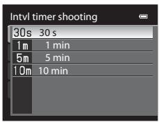 NIKON COOLPIX P510 - Choose the interval between each shot and press the OK button. - 1
