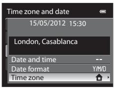 NIKON COOLPIX P510 - Setting the Travel Destination Time Zone - 1