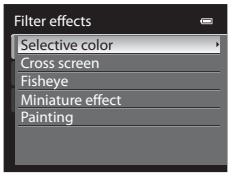 NIKON COOLPIX P510 - Press the multi selector  or  to choose the filter effect type, and press the OK button. - 1