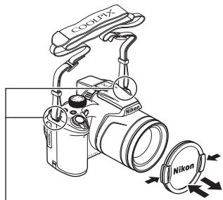 NIKON COOLPIX P510 - Attaching the Camera Strap and Lens Cap - 2