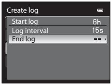 NIKON COOLPIX P510 - When log recording is completed, select End log in Create log in the GPS setting menu, and press the  button. - 1