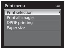 NIKON COOLPIX P510 - Choose Print selection, Print all images or DPOF printing and press the OK button. - 1