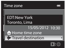 NIKON COOLPIX P510 - Setting the Travel Destination Time Zone - 5