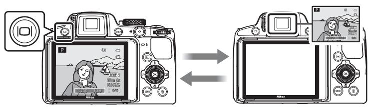 NIKON COOLPIX P510 - Switching the Monitor Display (I□) button) - 1