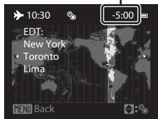 NIKON COOLPIX P510 - Setting the Travel Destination Time Zone - 4