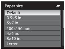 NIKON COOLPIX P510 - Choose the desired paper size and press the OK button. - 1