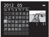 NIKON COOLPIX P510 - Thamburger Playback, Calendar Display - 4