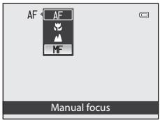 NIKON COOLPIX P510 - Press the multi selector  (focus mode). - 2