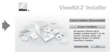 NIKON COOLPIX P510 - Select a language in the language selection dialog to open the installation window. - 2