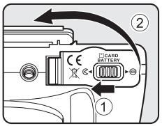 NIKON COOLPIX P510 - Preparation 1 Insert the Battery - 1