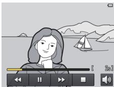 NIKON COOLPIX S01 - Commandes de lecture video - 2
