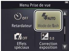 NIKON COOLPIX S01 - Touchez Mode de flash. - 1