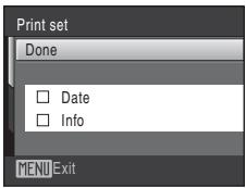 NIKON COOLPIX S225 - Choose whether or not to print shooting date and photo information. - 1