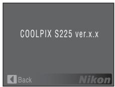 NIKON COOLPIX S225 - Ver. Firmware Version - 2