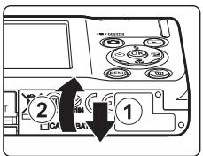 NIKON COOLPIX S225 - Inserting the Battery - 1
